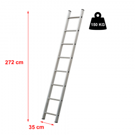 Scara aluminiu simpla 10 trepte, inaltime 2,72 m